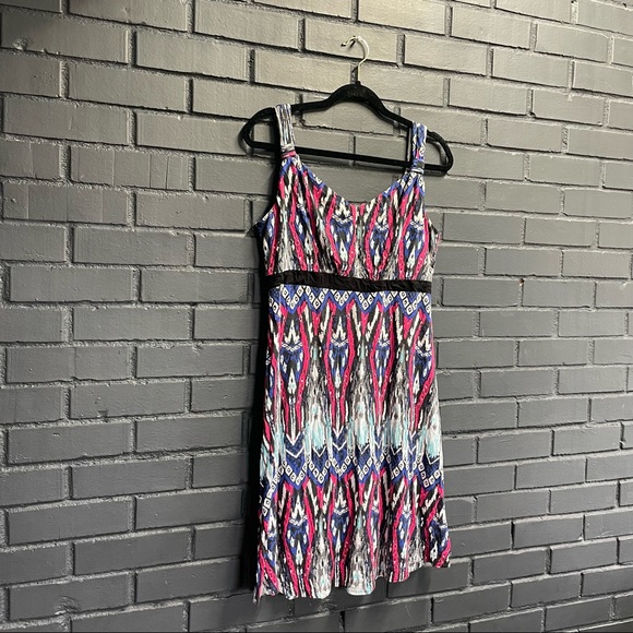 Cato Dresses & Skirts - CATO Colorful Cotton Sun Dress Sweetheart Neckline